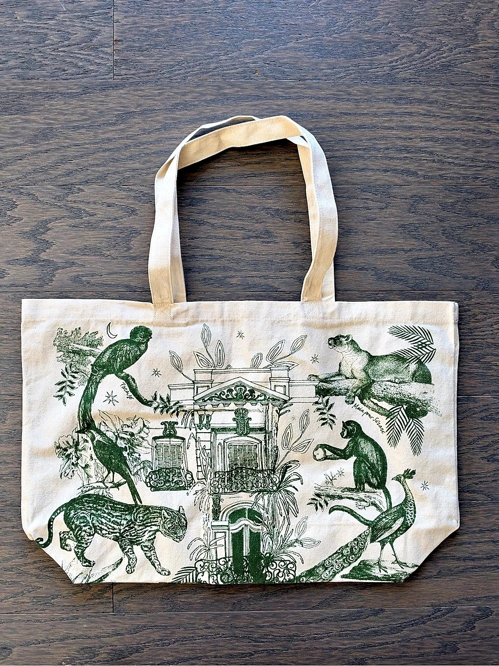 NWOT - Sézane Jungle Print Canvas Tote Bag